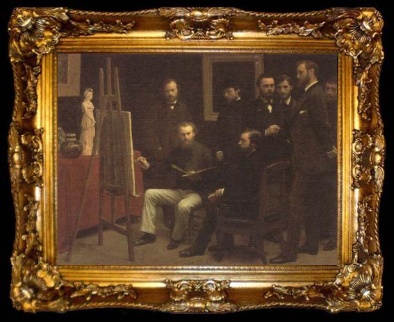 framed  Henri Fantin-Latour A Studio in the Batignolles Quarter, ta009-2